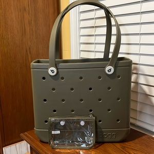 Like New, Authentic Baby Bogg Tote, Olive Drab (OD) Green